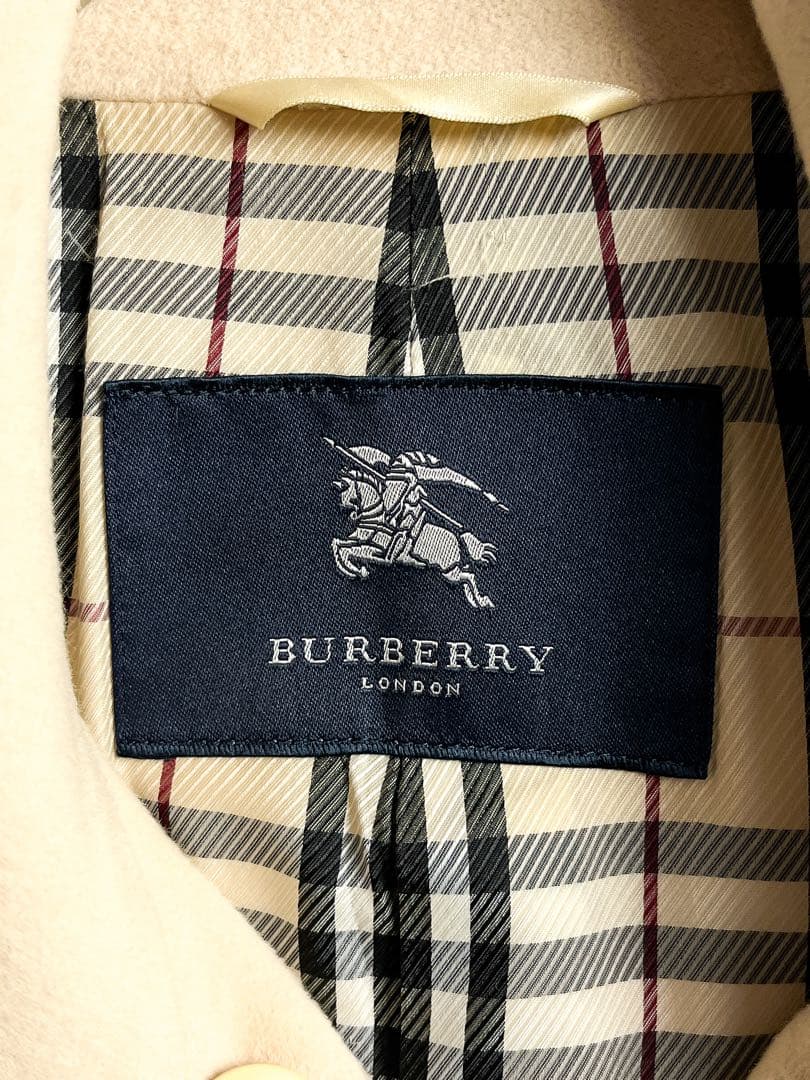 【BURBERRY LONDON】裏地ノバチェック ダブルブレストロングコート
