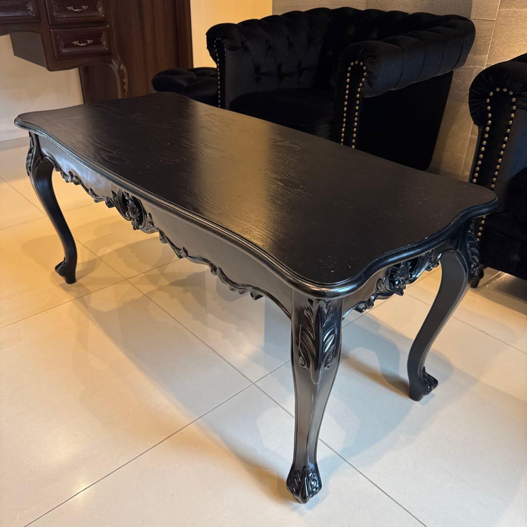 値引しました　アンティーク　ロココ調 コーヒーテーブル　猫脚　ダークブラウン