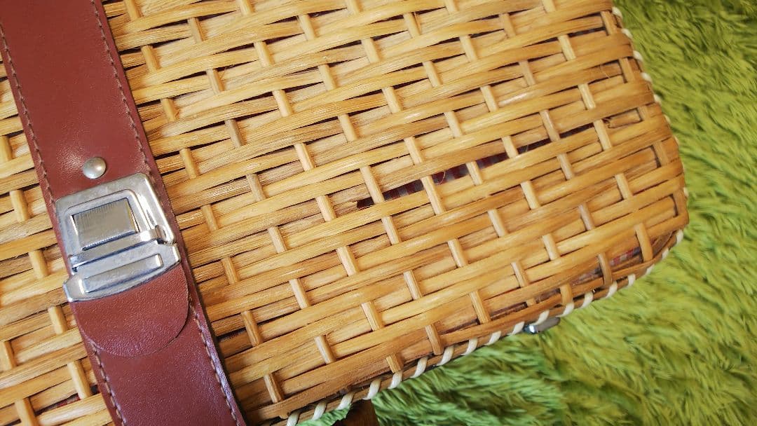 ヴィンテージ　希少 トランクケース バスケット トランク かご編み レトロ