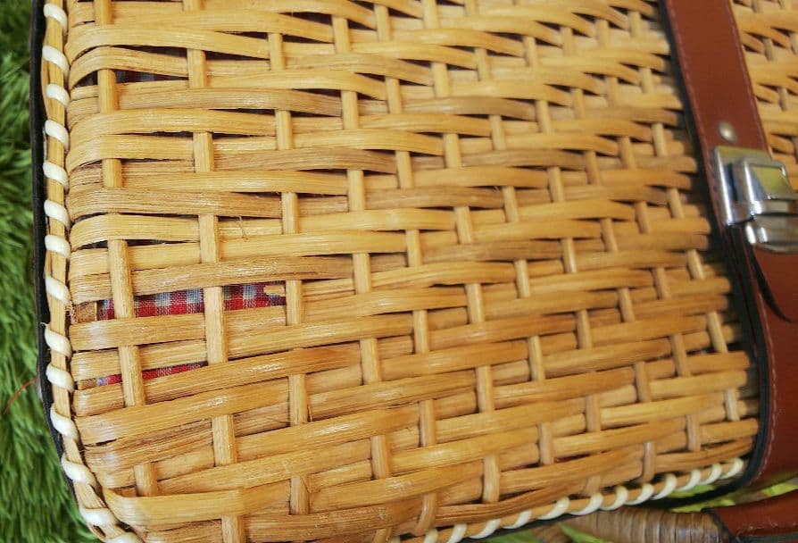 ヴィンテージ　希少 トランクケース バスケット トランク かご編み レトロ