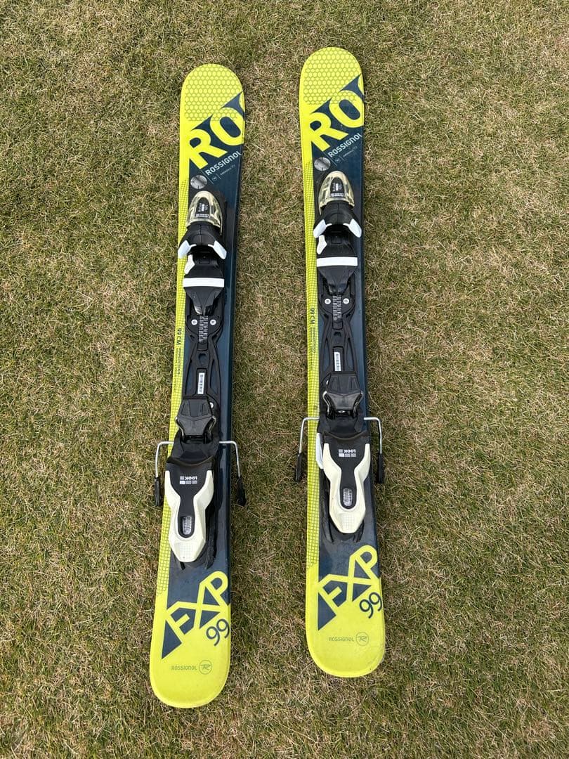 最終値下げ　ロシニョール　ショートスキー板 イエロー/ブラック バインディング付