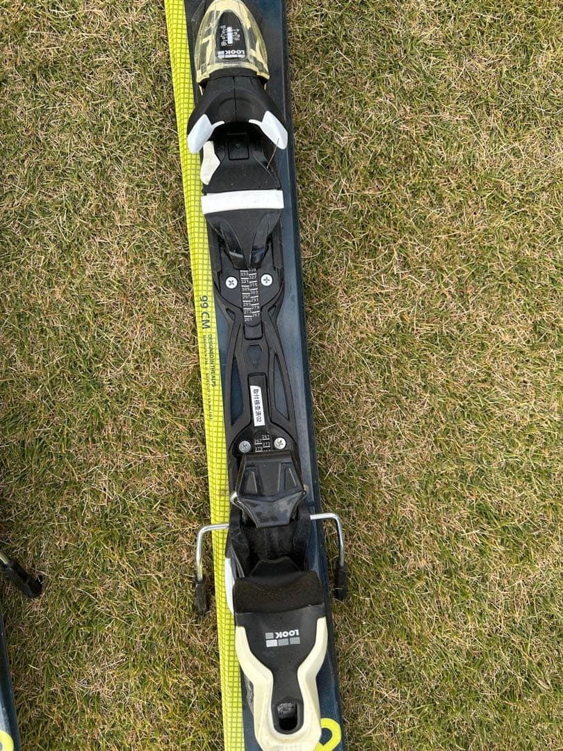 最終値下げ　ロシニョール　ショートスキー板 イエロー/ブラック バインディング付