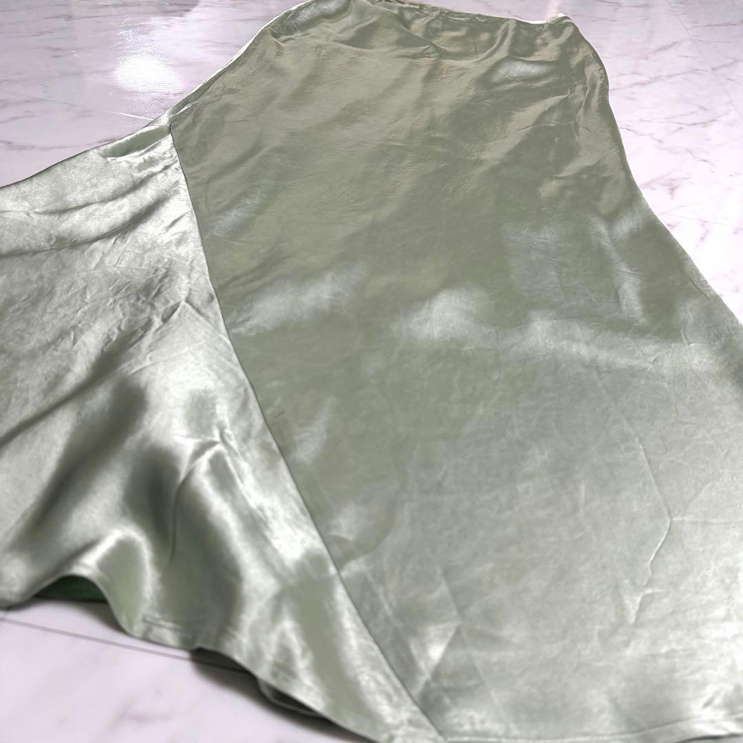 【未使用】2025✨️希少✨アニュアンス アセテート サテン ナロー スカート