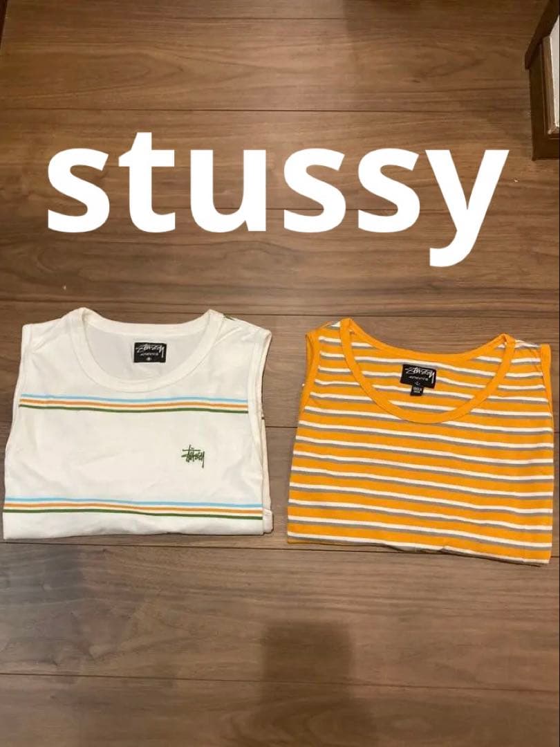 オールドステューシー正規品まとめ売り大特価タンクトップ2枚セットメンズM.L美品