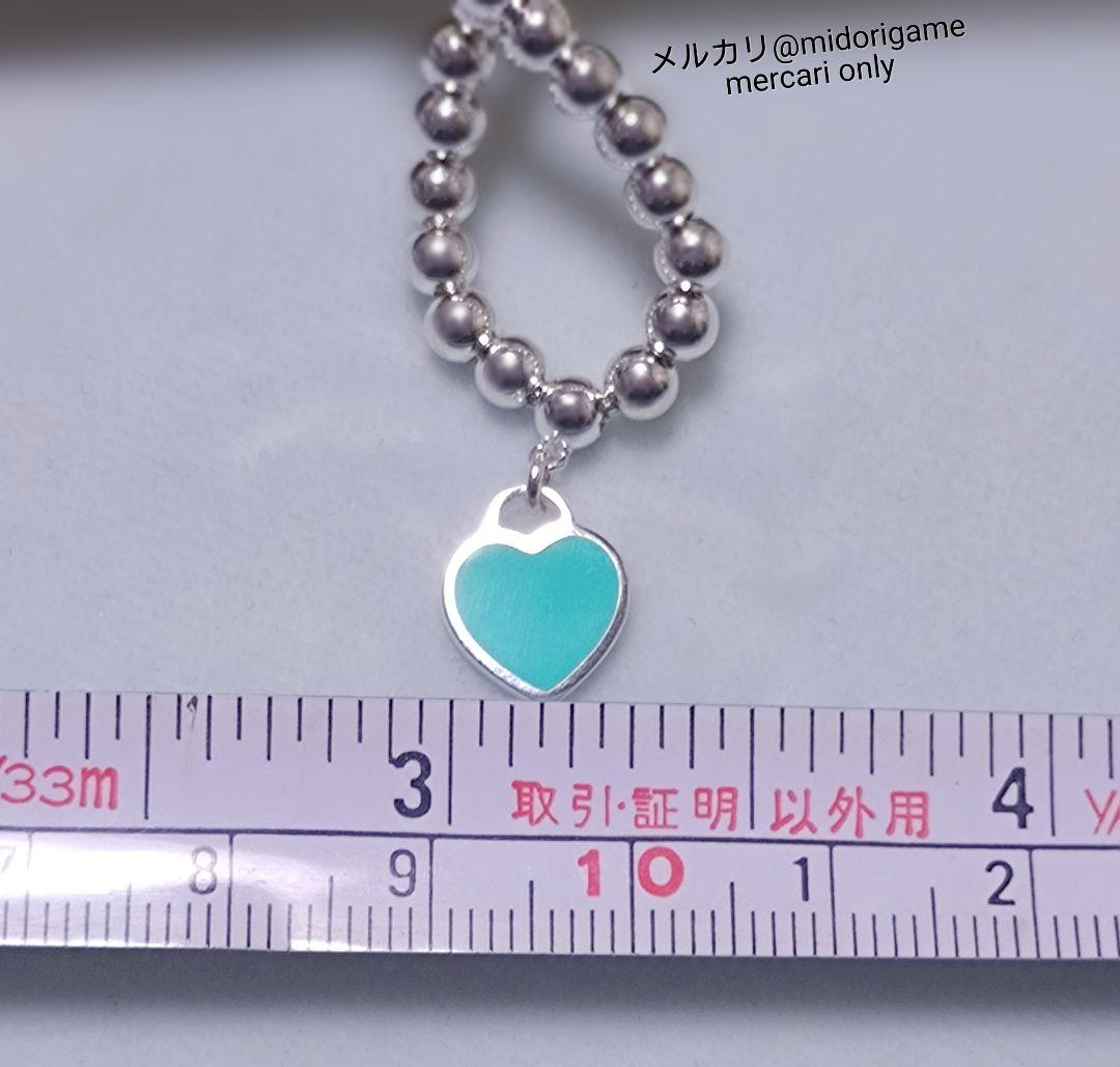 ティファニー リターントゥ ブルー ハートタグ ブレスレット ボールチェーン