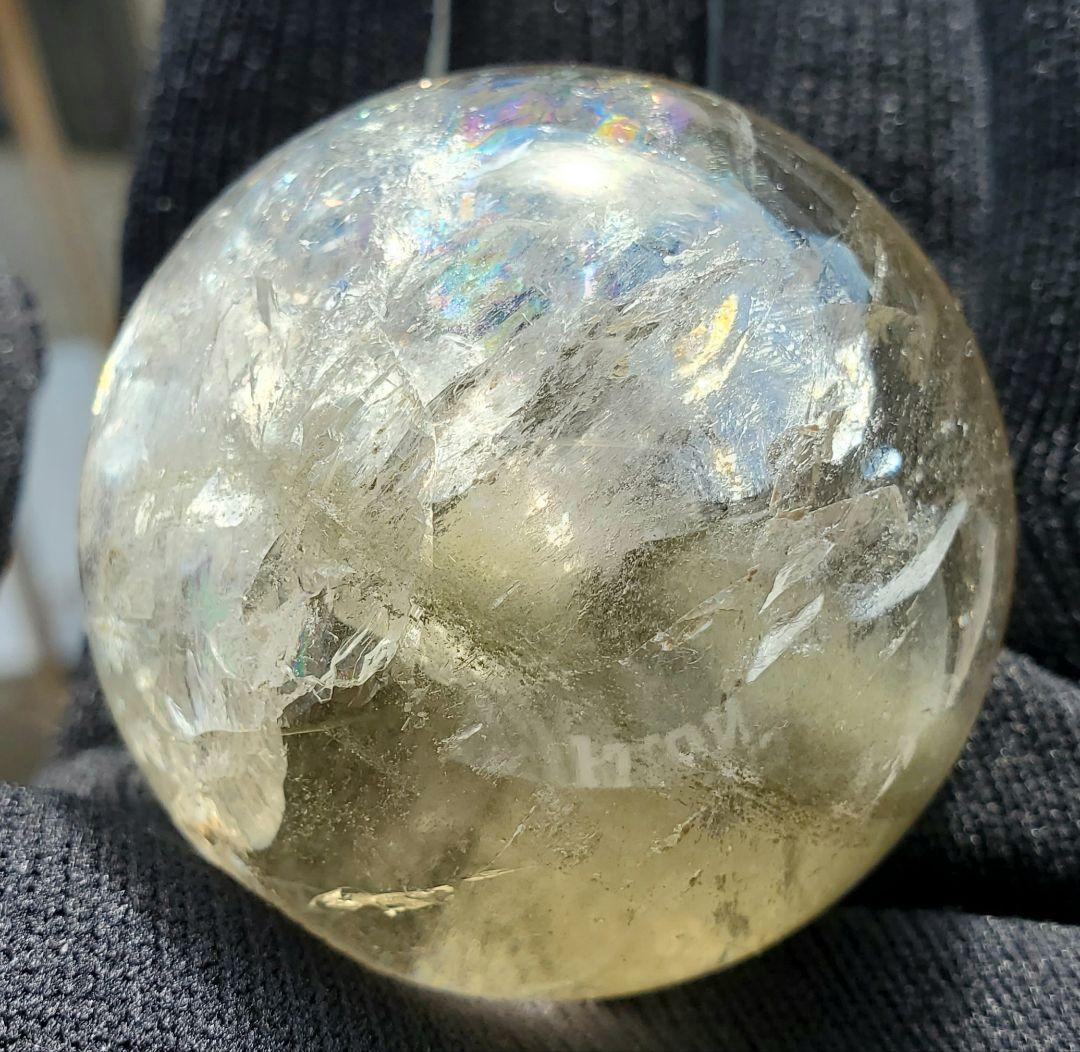 グリーンファントム 水晶丸玉