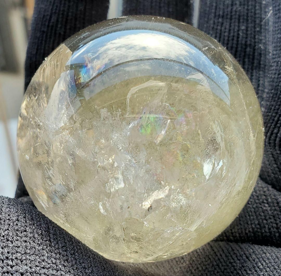 グリーンファントム 水晶丸玉