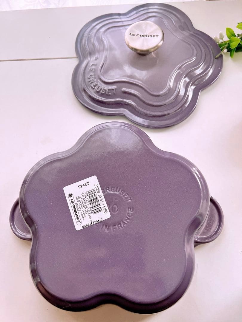 【LE CREUSET】ル・クルーゼ プレート フルール フラワー 鍋 ２０cm