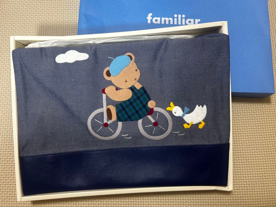 ★新品★ファミリア ブック入れ トートバッグ ミニ familiar デニム