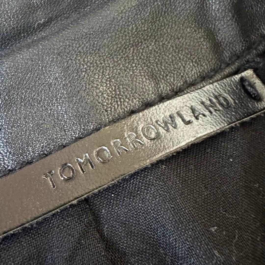 TOMORROWLAND シングルライダースジャケット ブラック L ラムレザー