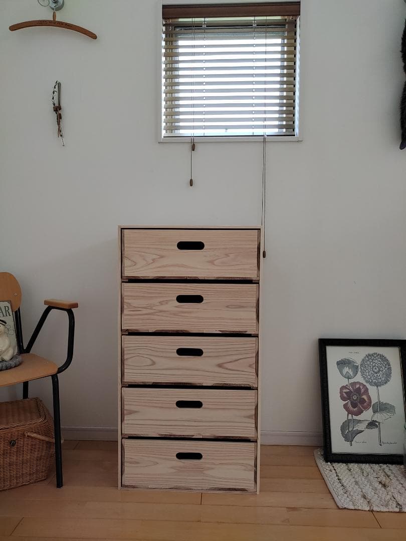 yurip★送料無料★木製4段引き出し③