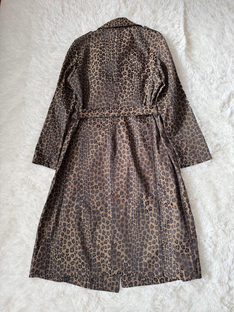 フェンディ トレンチコート　ロング　レオパード　タグつき
