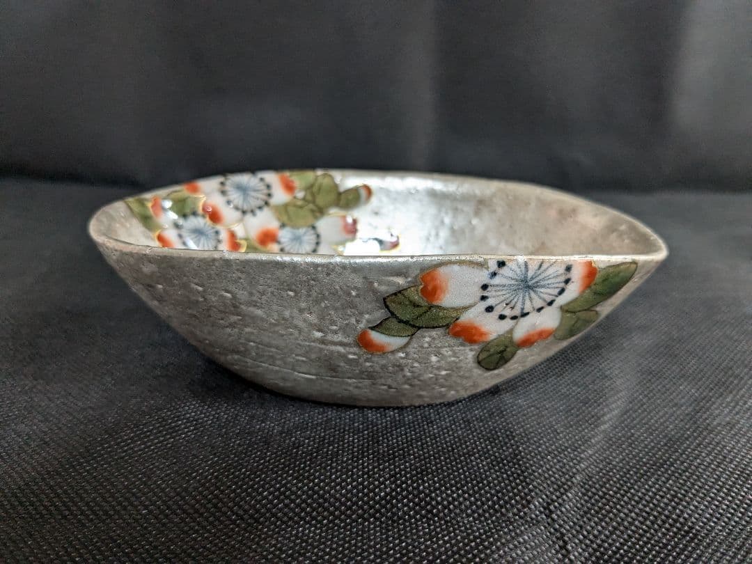 陶あん 清水焼 京焼 色絵付け 銀彩 小鉢 小皿 5枚セット