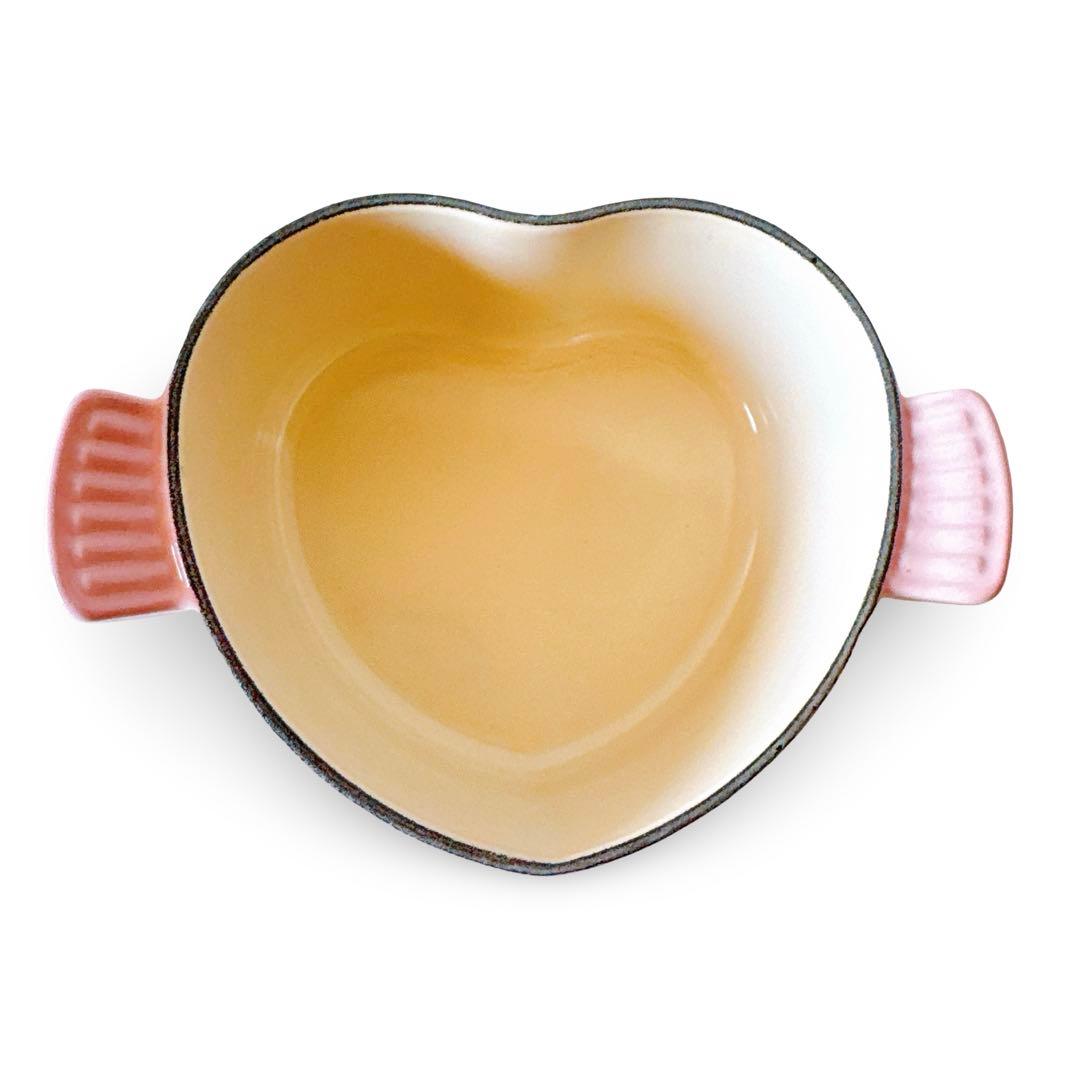 【極美品】ル・クルーゼ ココットダムール 16cm シェルピンク ハート鍋