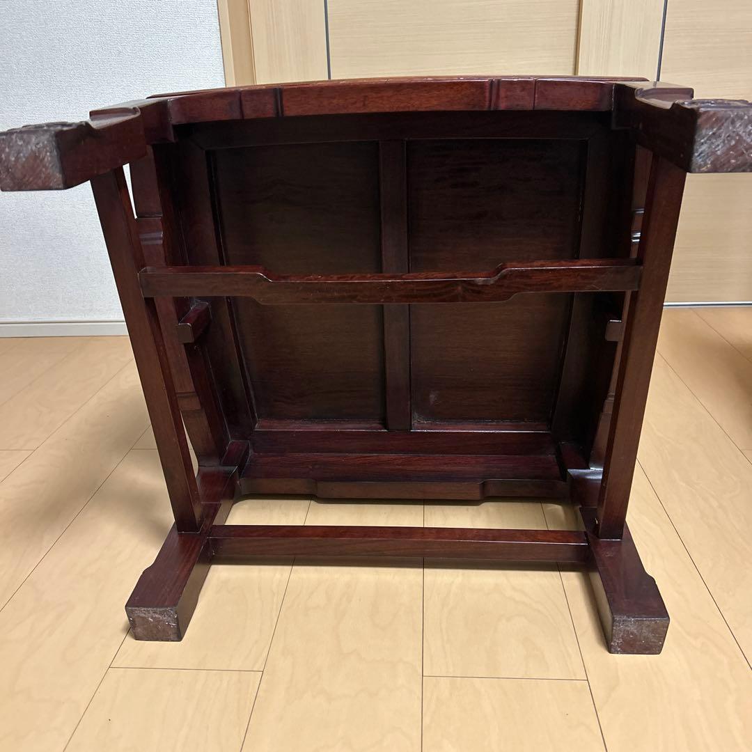 ②希少✨中国美術 唐木家具 アームチェア 椅子 無垢材 民藝 最高級