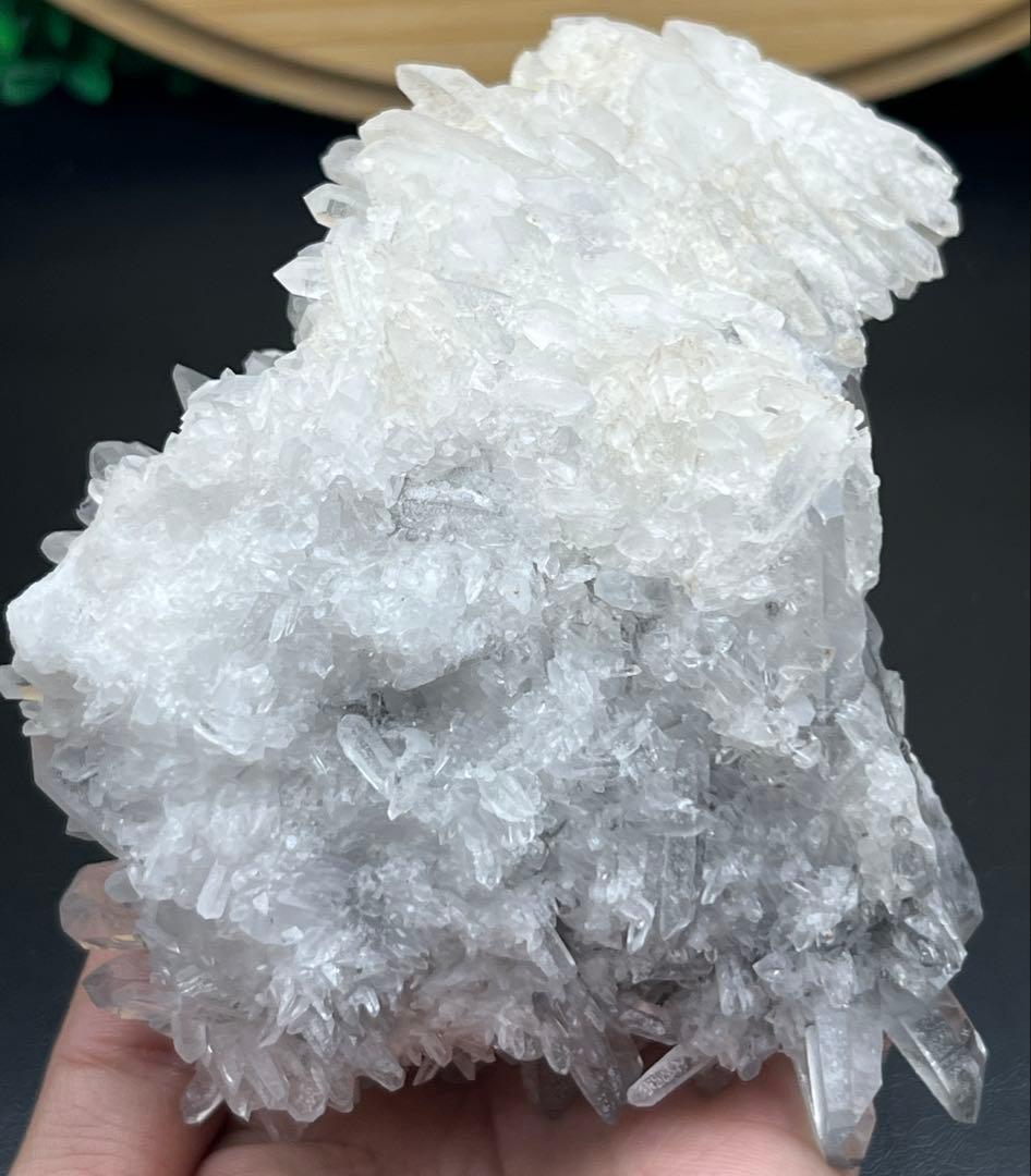 天然フラワー状水晶クラスター　高品質　ヒマラヤ産　虹入り　パワーストーン　浄化