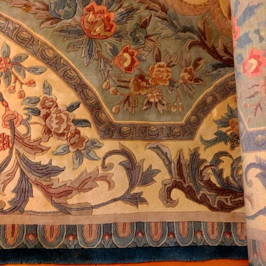 中国段通 花柄装飾 じゅうたん　 カーペット　絨毯　ラグ