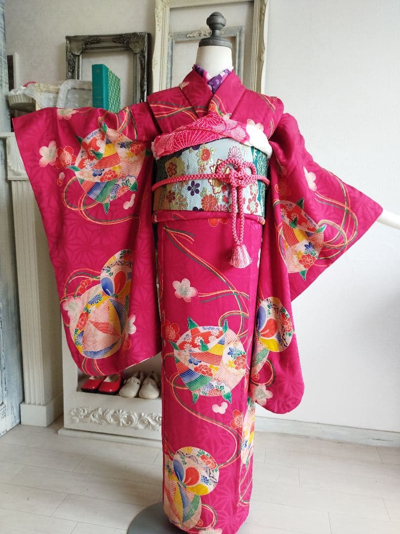 専用☆アンティーク大正ろまん☆綺麗なピンクの着物単品