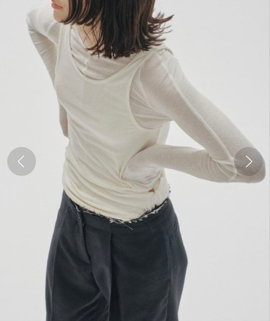 トップス todayful Layered Sheer Long T-shirts