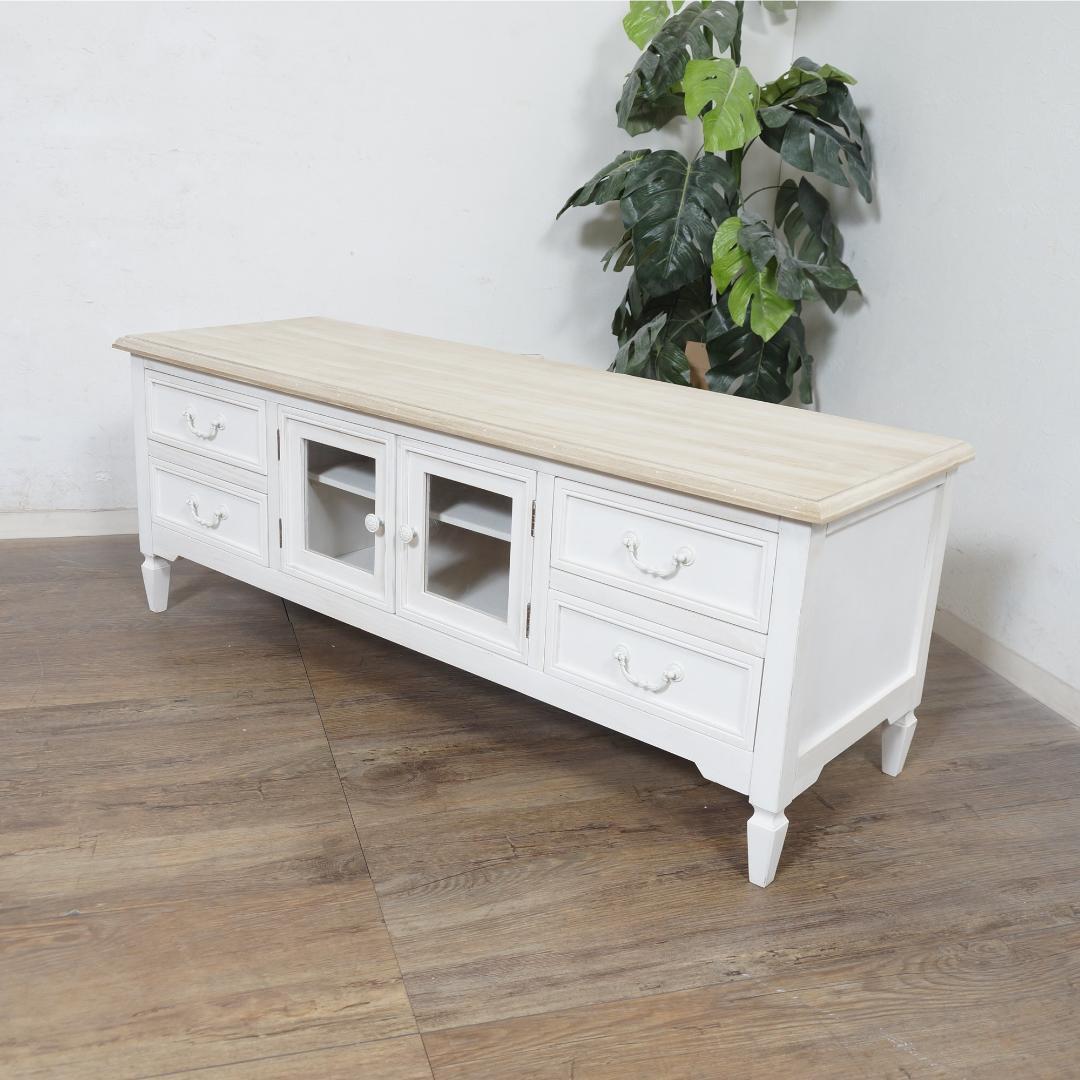 【新品・未使用】　　テレビラック　テレビ台　シャビー加工　テレビボード