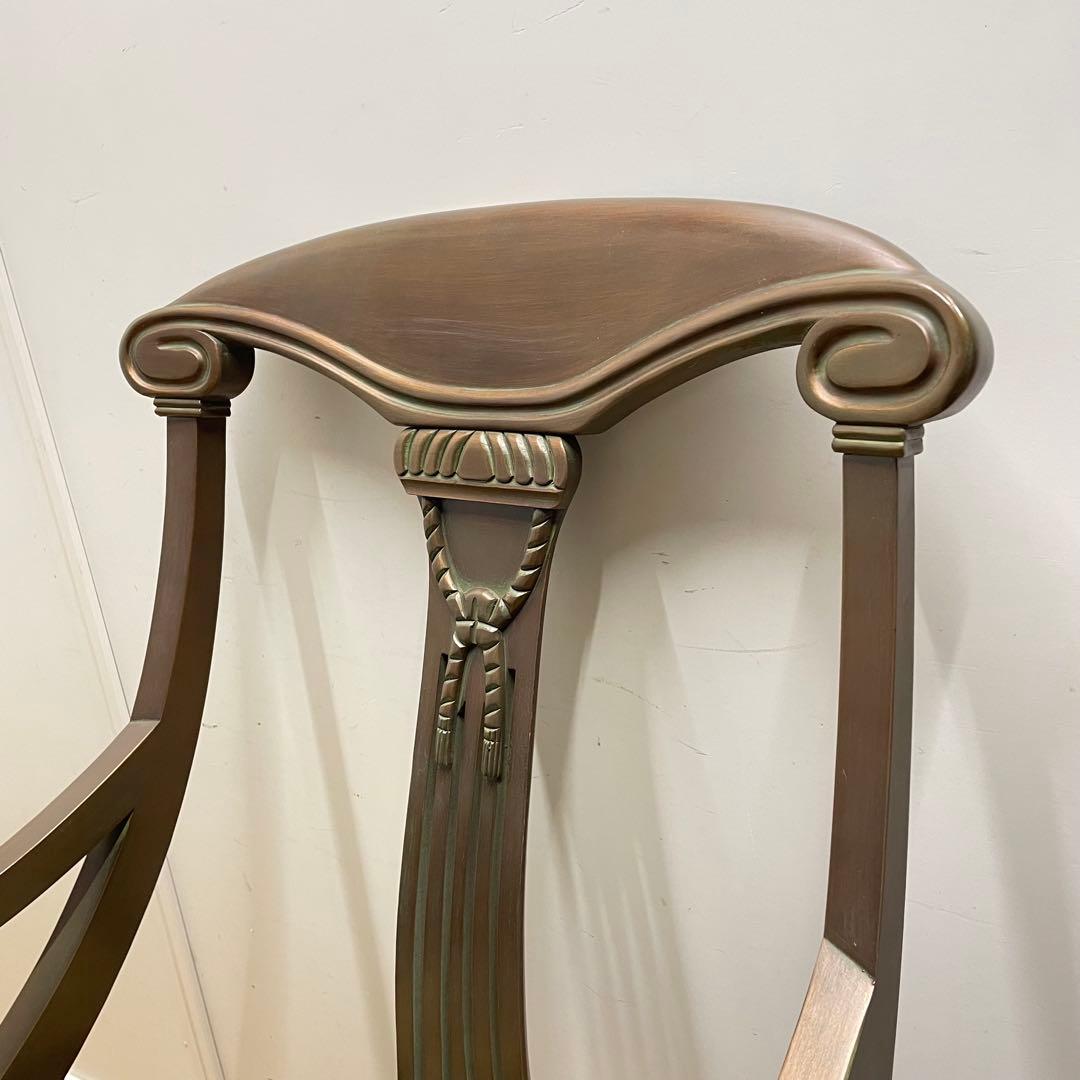 アンティーク調アームチェア①ダイニングチェア チェア 椅子 イス ロココ調