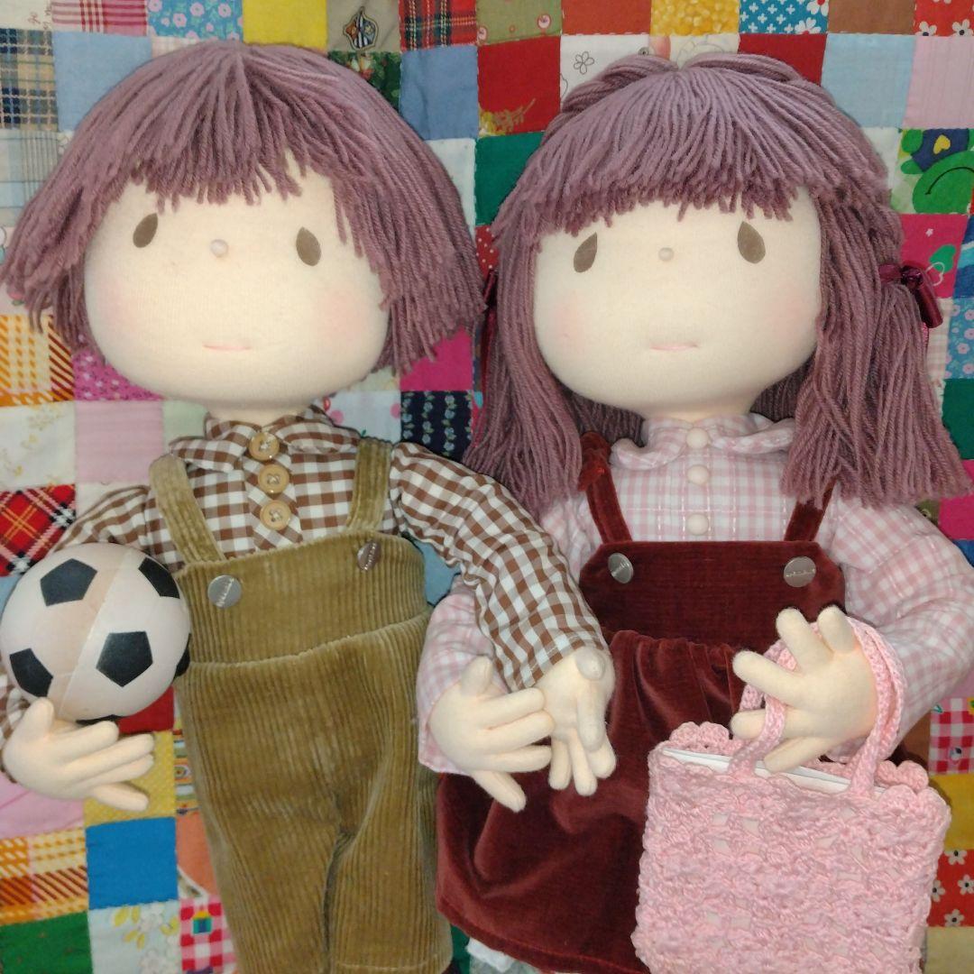セール！米山京子　男の子と女の子の立ち人形　ハンドメイド