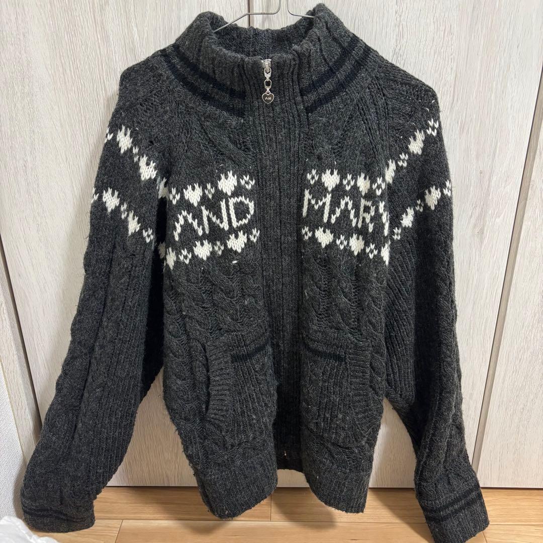 トップス ANDMARY Mary knit cowichan gray