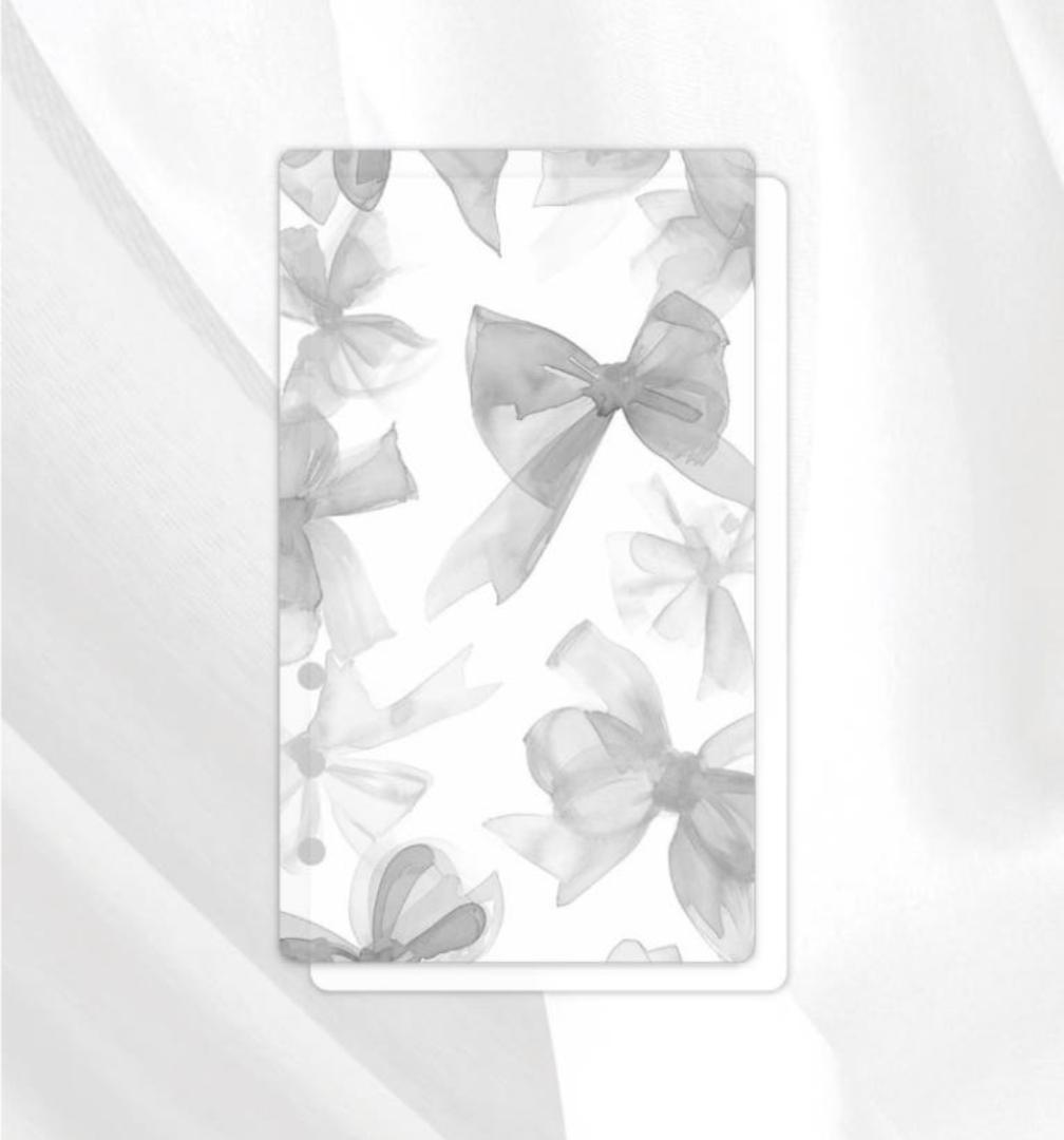 韓国♡アクリルバインダー♡グレーリボン♡A6貯金SAVING