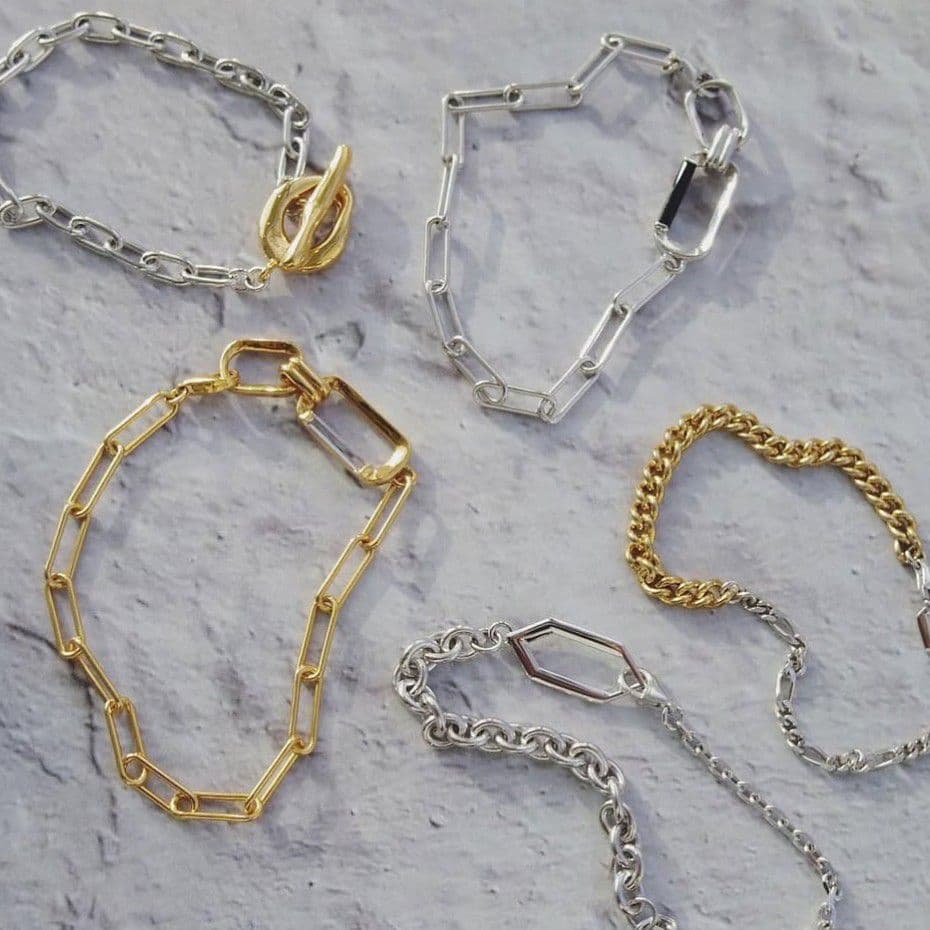 スタージュエリー ガール　クォーツ　クリップ　チェイン　シルバー　ブレスレット