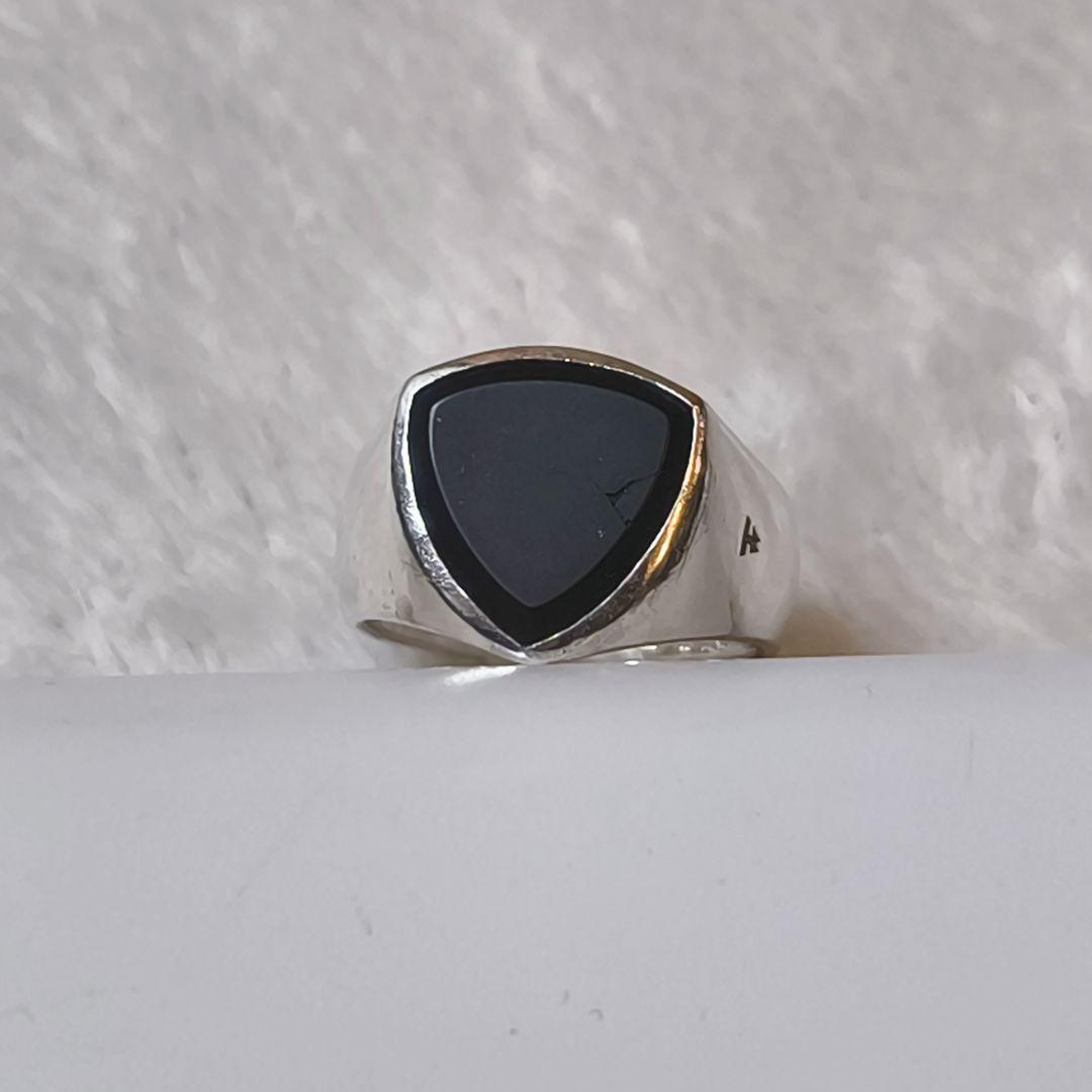 TOM WOOD Shield Black Onyx リング 54 14号相当