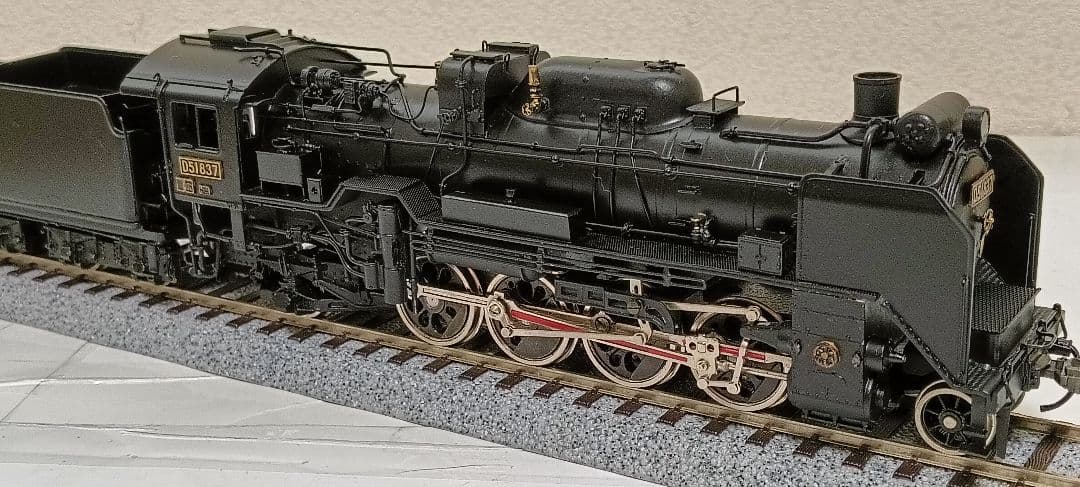 HOゲージ アダチ Ｄ51蒸気機関車、改造あり、モーター交換、メンテナンス済