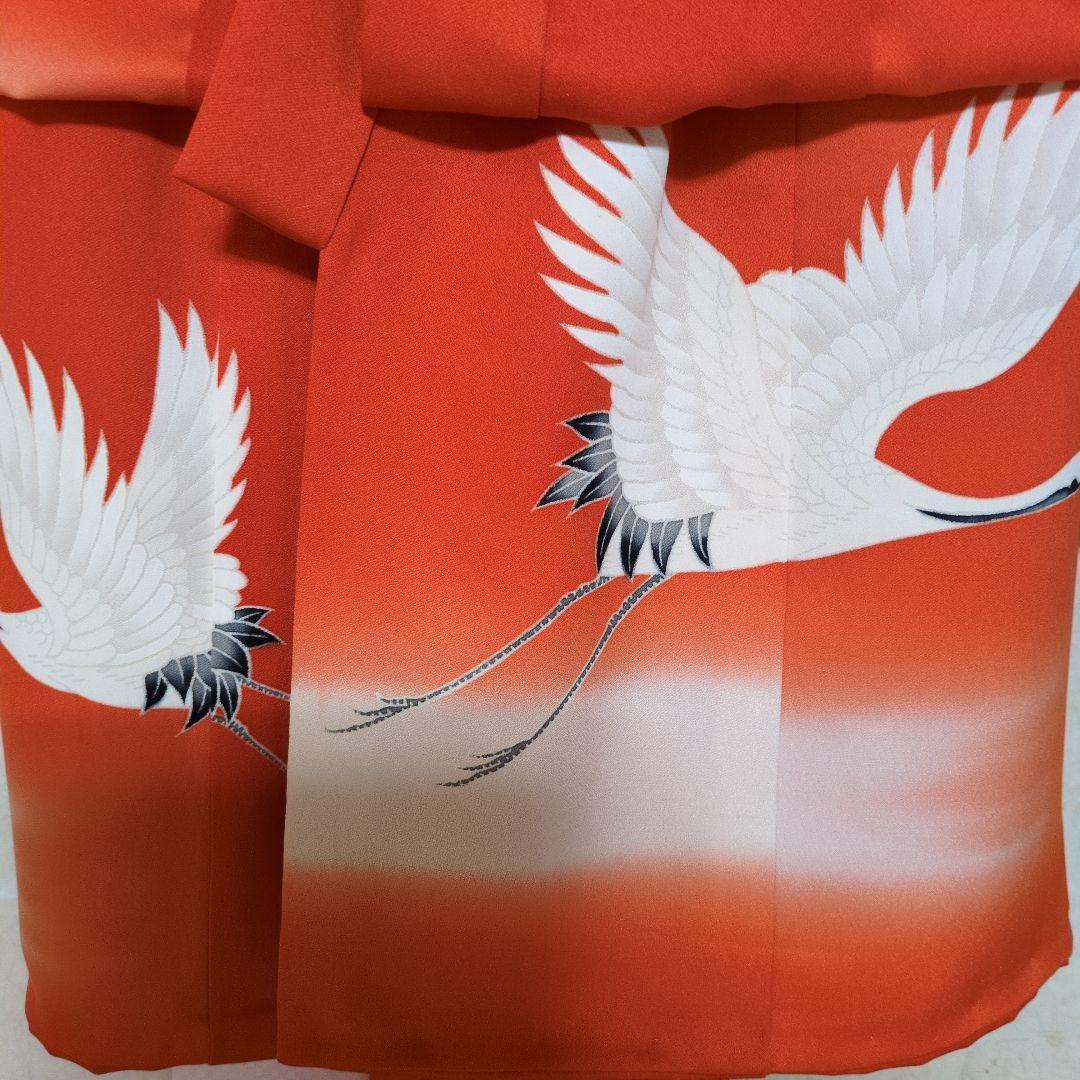 七五三３歳着物と正絹縮緬手縫いの被布(中綿無し）長襦袢付き