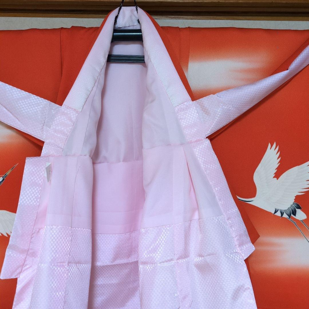七五三３歳着物と正絹縮緬手縫いの被布(中綿無し）長襦袢付き