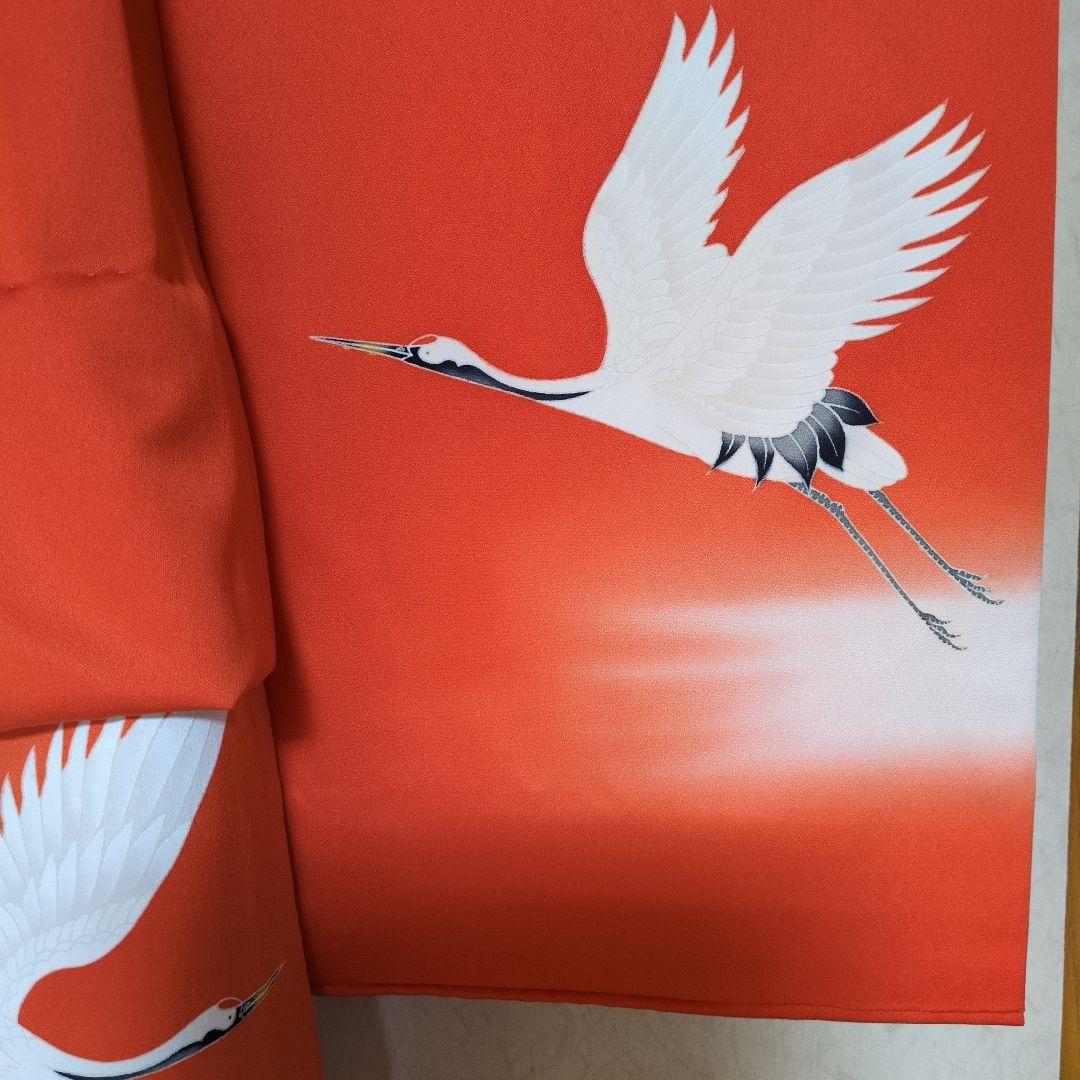 七五三３歳着物と正絹縮緬手縫いの被布(中綿無し）長襦袢付き