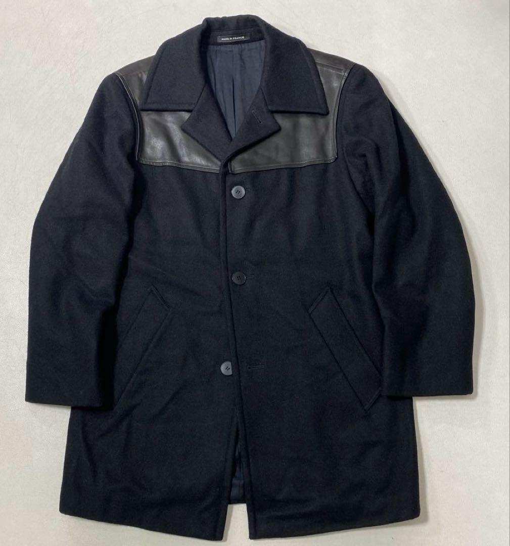 90s agnes b. HOMME フランス製 ラムレザー切り替え ジャケット