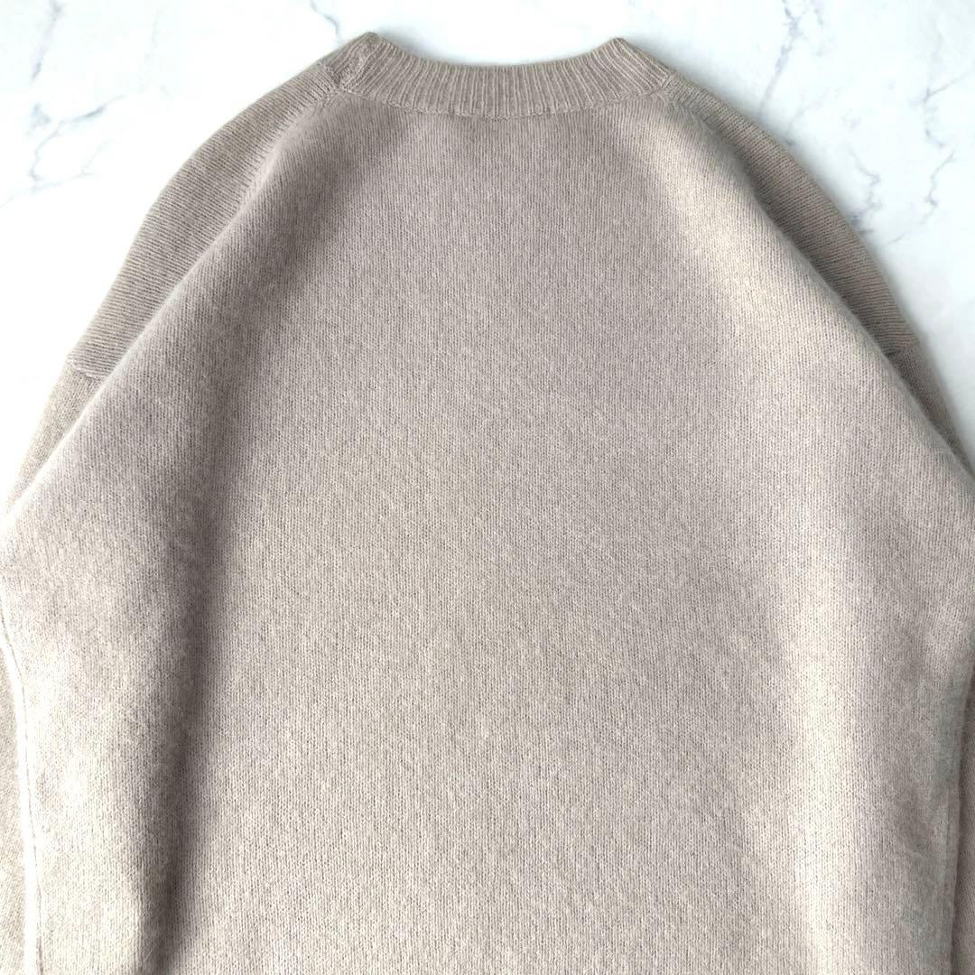 デミルクスビームス フラッフィ クルーネックニット ラクーン100 ベージュ F