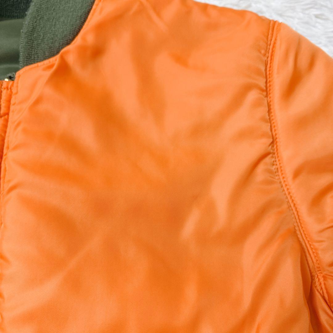 アルファ MA-1 フライトジャケット 緑 Lサイズ 中綿 y2k 短丈