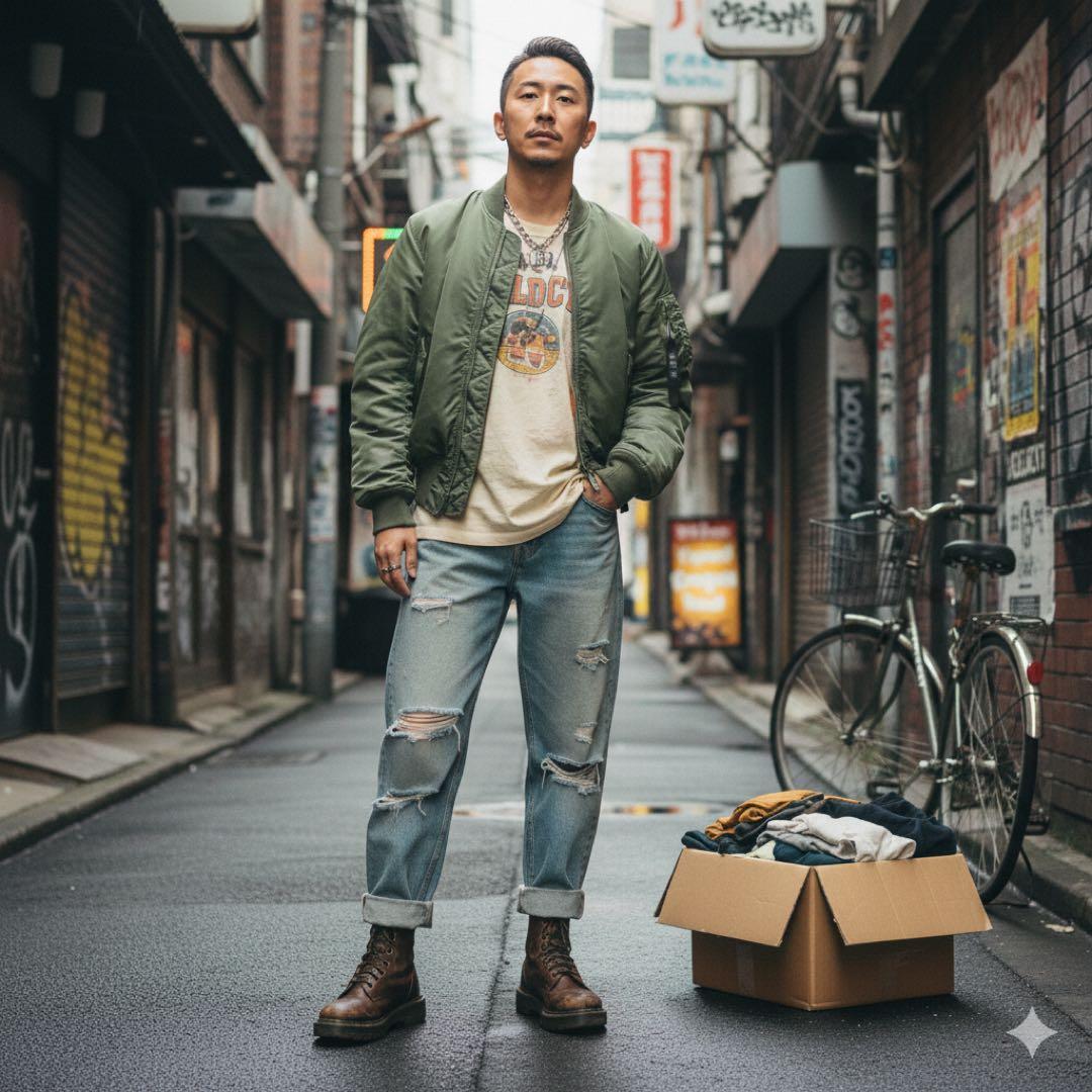 アルファ MA-1 フライトジャケット 緑 Lサイズ 中綿 y2k 短丈