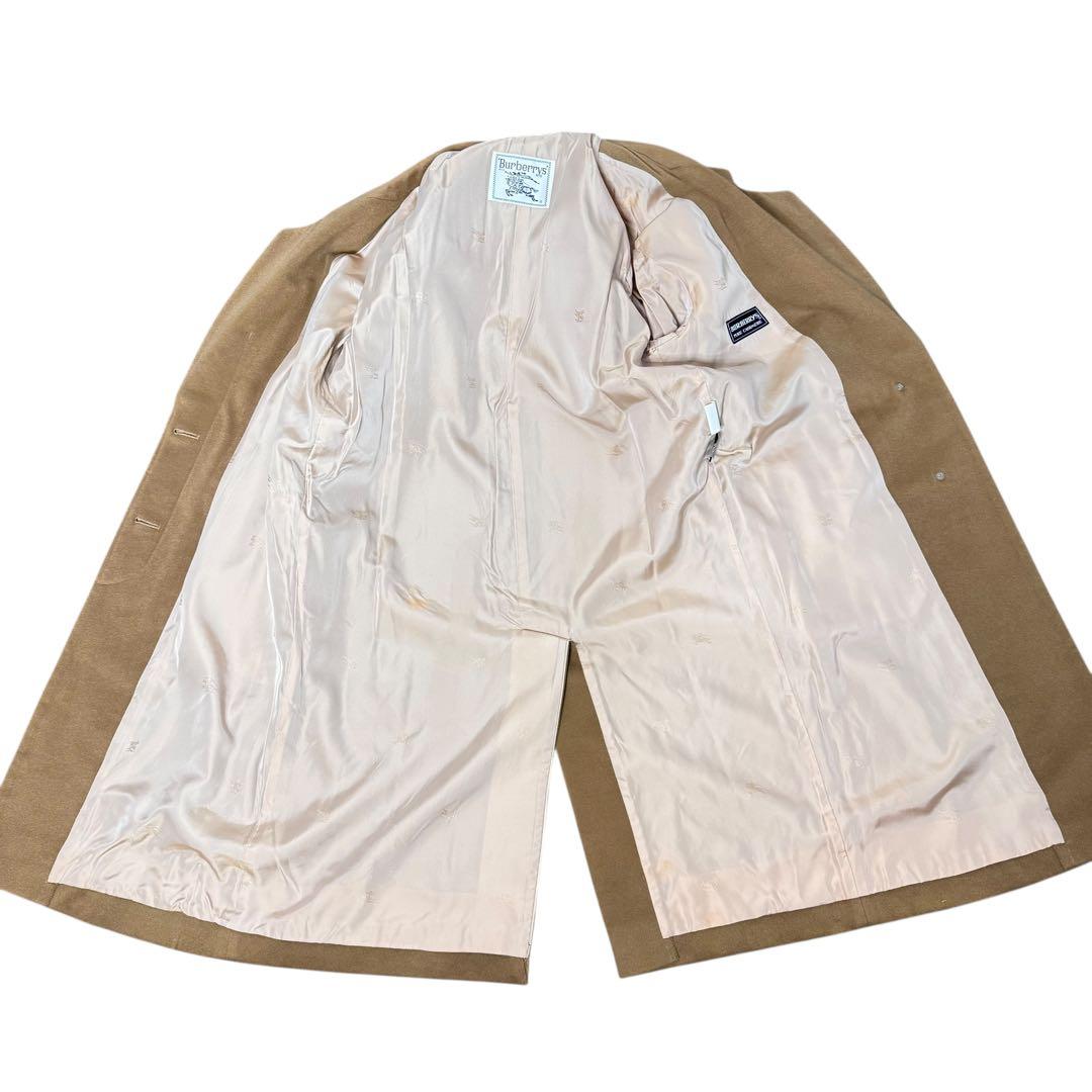 【白タグ】バーバリー シャドーホース 100% カシミヤ マキシ ロングコート