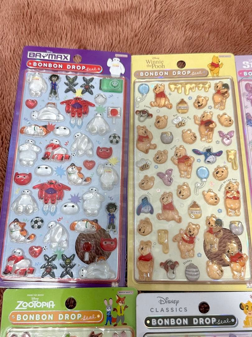 正規品 ディズニー 第二弾 大 ボンボンドロップシール コンプ 8枚セット最安値