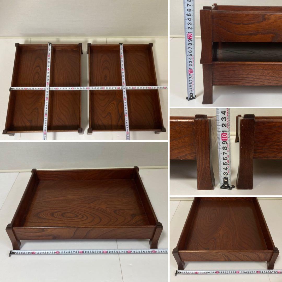 衣装盆 乱れ箱 脱衣籠 2段 棚 ラック 木製 櫓 脚付き 旅館 和風 レトロ