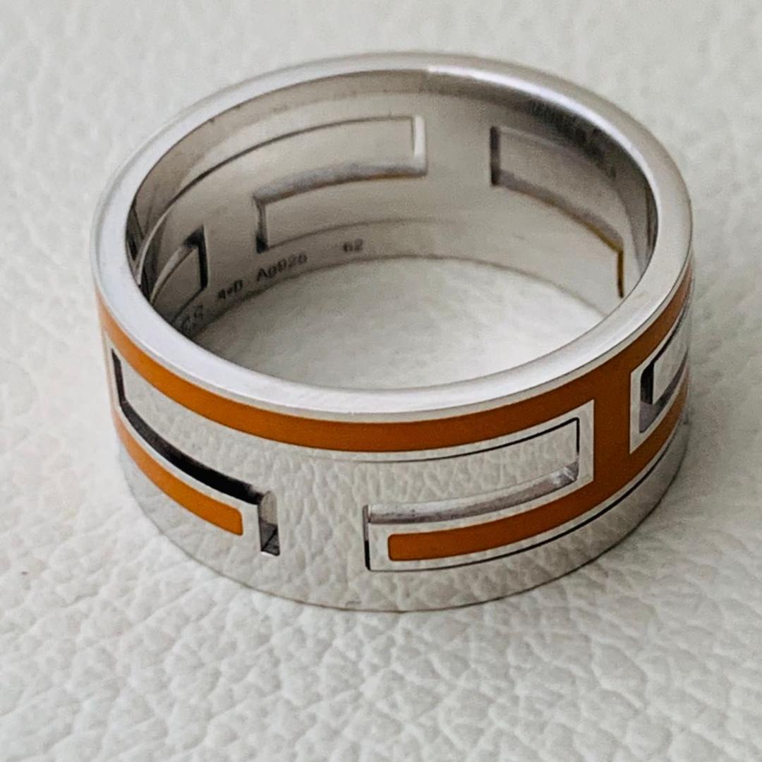 極美品 62 21号相当 大きいサイズ エルメス ムーヴアッシュ オレンジ
