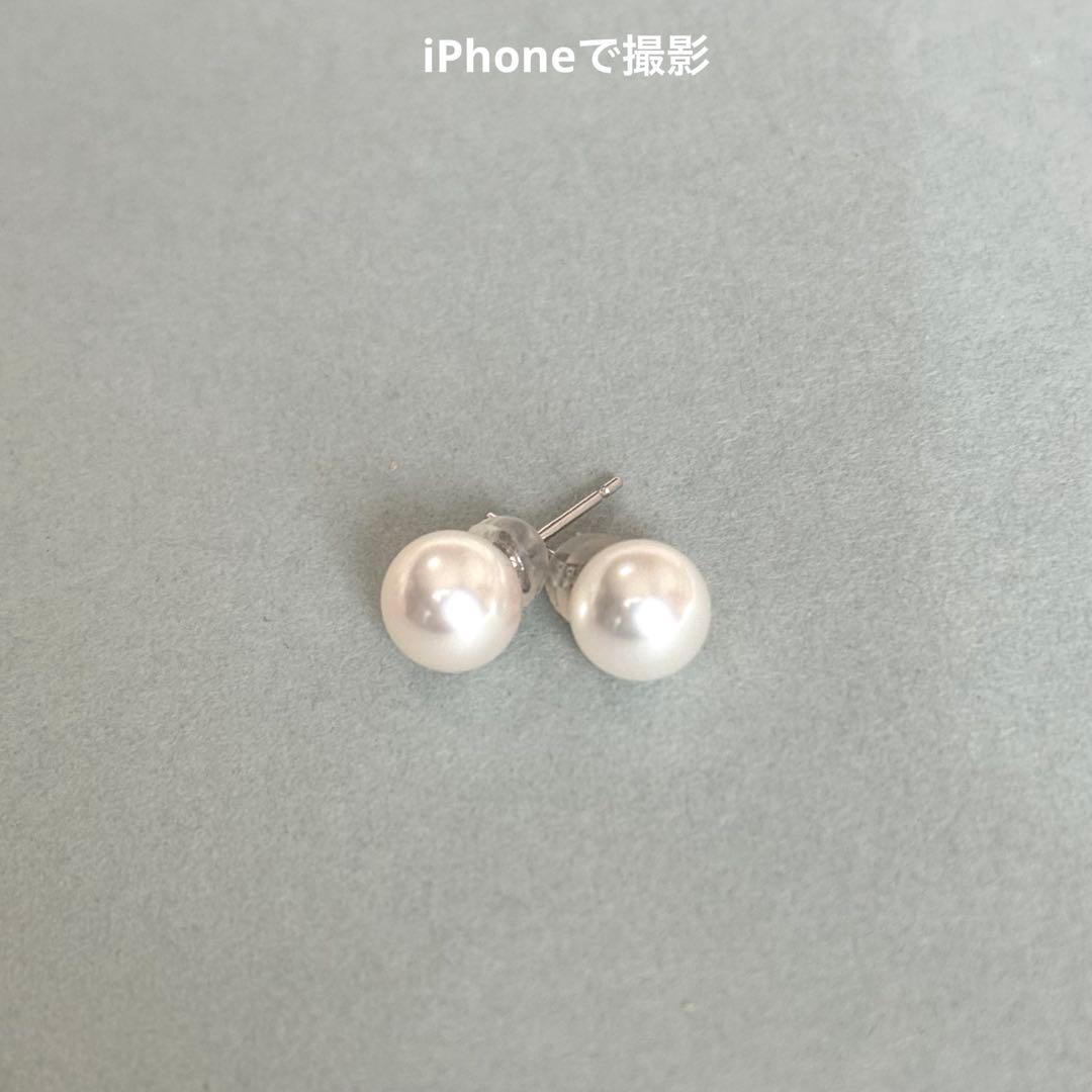 松本真珠 あこやパール 6mm ピアス K14WG アコヤ スタッド 本真珠