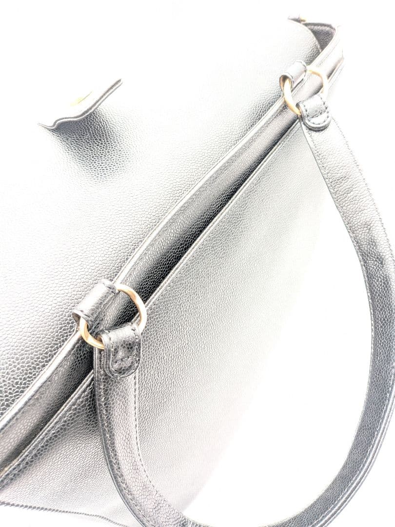 CHANEL ブラックキャビアスキン・ココマーク2WAYトート・ギャランティ付