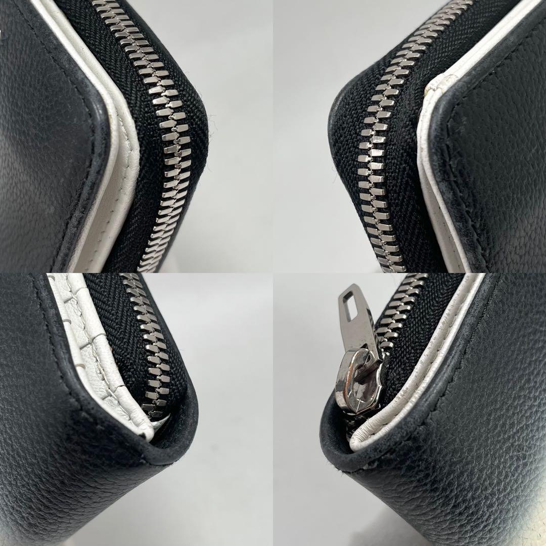 【希少】バレンシアガ　折り財布　スプレーペイントデザイン　黒　白　レア