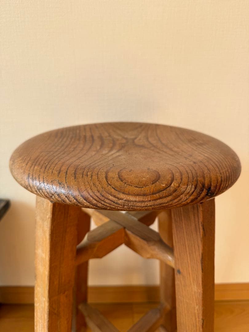 木製スツール 高さ約48cm 古道具　スツール　椅子