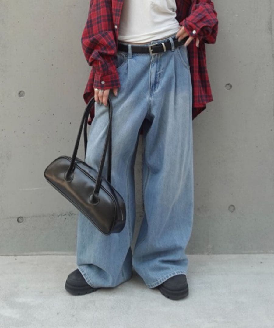 【2/8までの価格です】TEEN BOOP ダブルタックボーイズデニム/ブルー