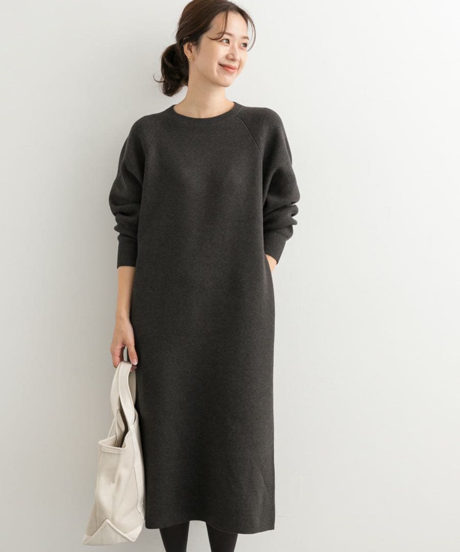 ★新品未使用タグ付き★UR DOORS＊スウェットライクニットワンピース