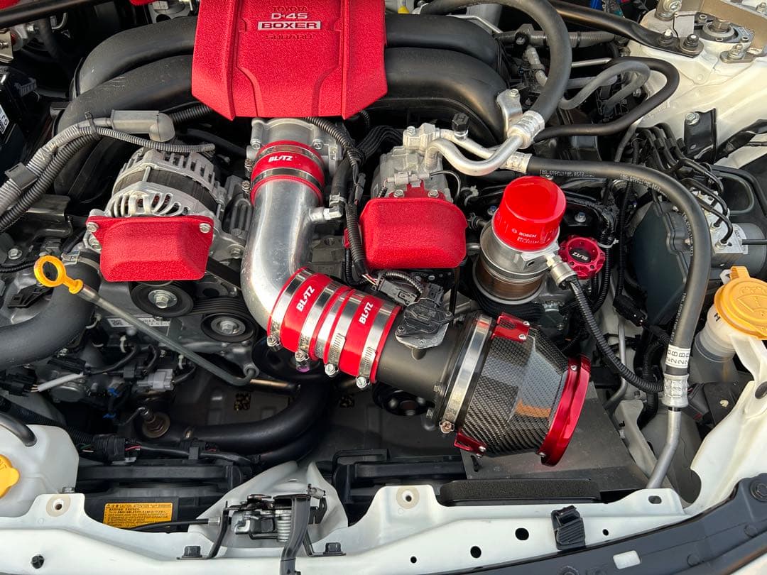 GR86 / BRZ 結晶塗装 エンジンカバー 3点セット（レッド）