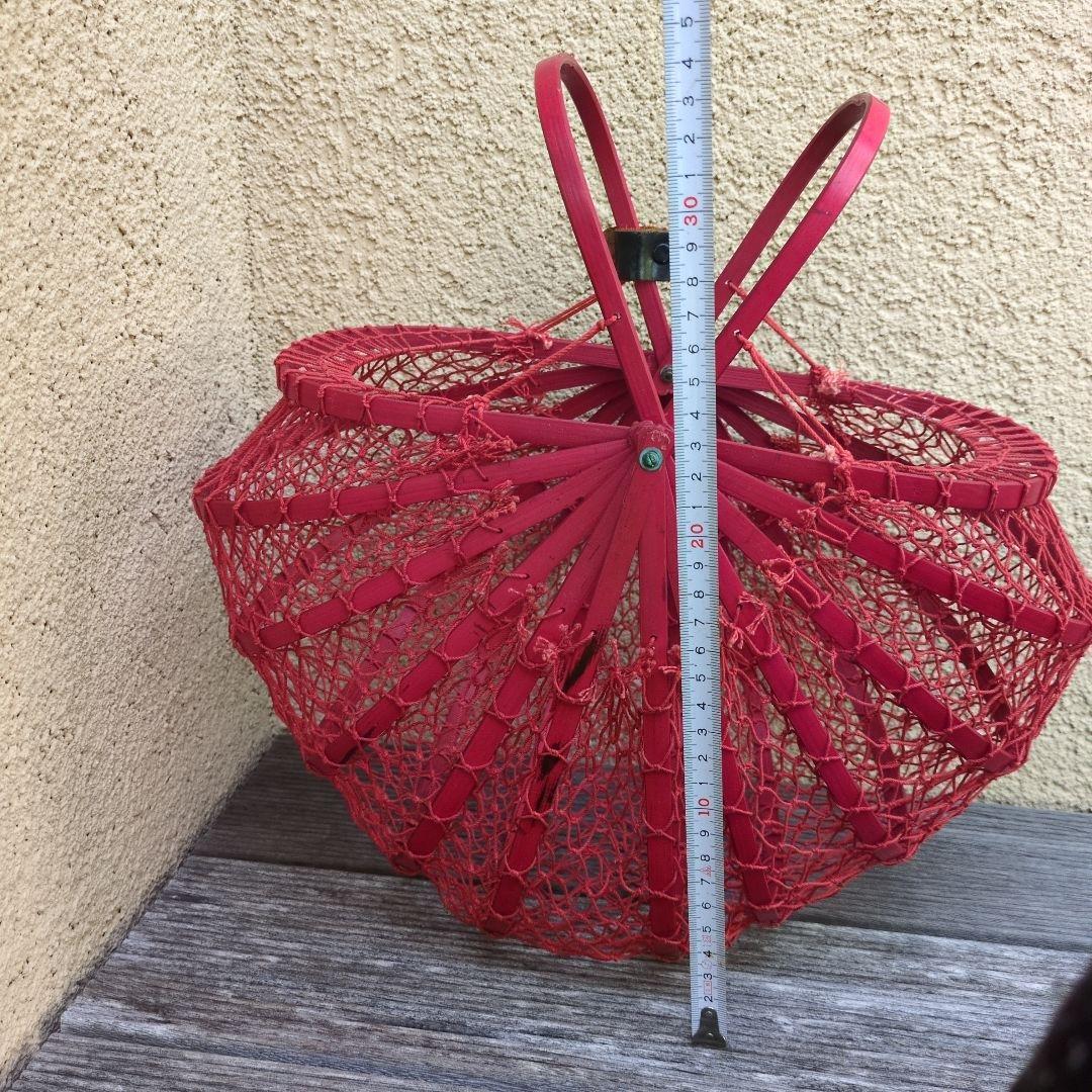 昭和レトロかご　折りたたみ式　ヴィンテージかご